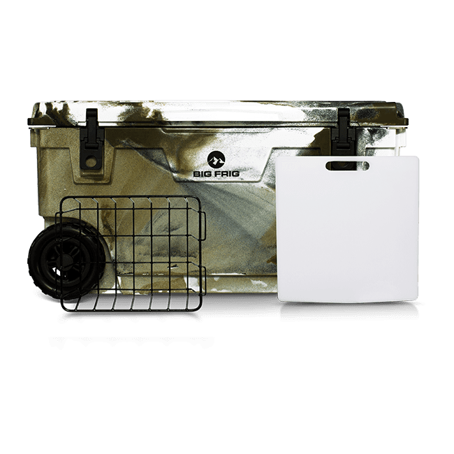 70 qt Desert Camo Badlands Cooler with Wheels