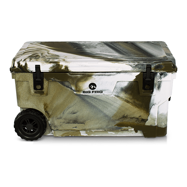70 qt Desert Camo Badlands Cooler with Wheels
