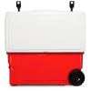 70 qt Red & White Badlands Cooler with Wheels