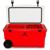 70 qt Red & White Badlands Cooler with Wheels