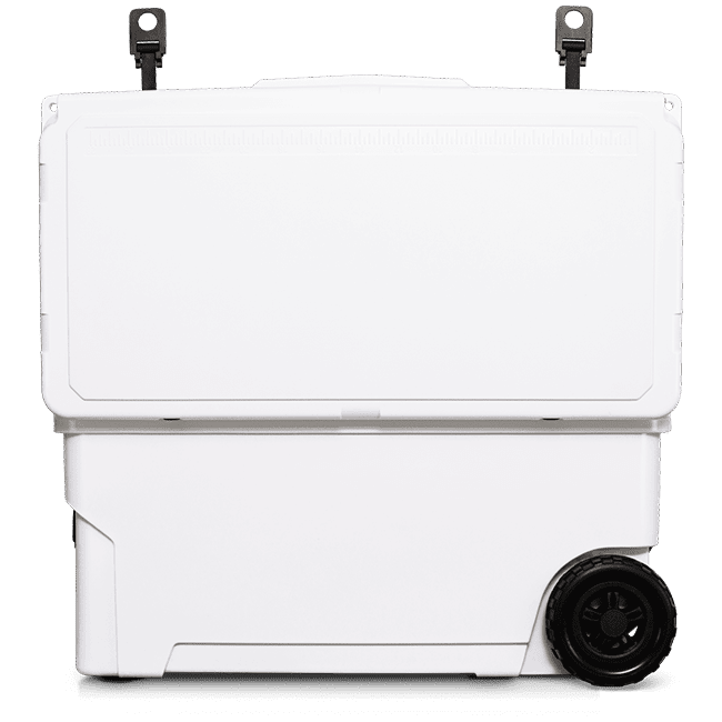 70 qt White Badlands Cooler with Wheels